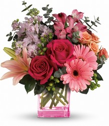 Teleflora's Painterly Pink Bouquet from Scott's House of Flowers in Lawton, OK